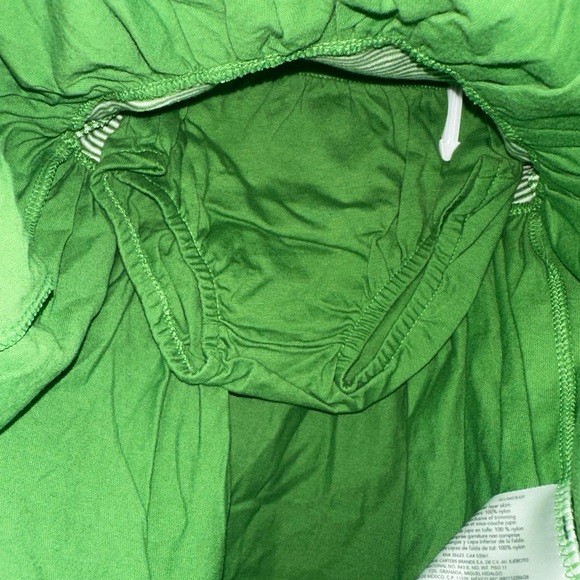 Carter's Green Striped Dress and Shamrock Set - Picture 5 of 5